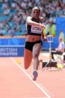 Sineade Gutzmore in the triple jump at the Sainsbury's British Championships, Birmingham.